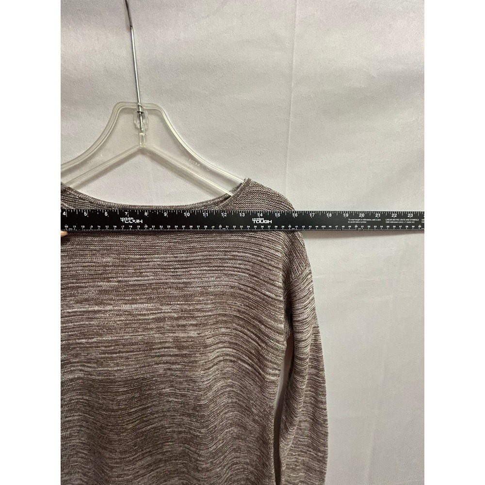 Ellen Tracy Womens Coco Ivory Space Dye Knit Sweater Boat‎ Neck Size Medium - Picture 2 of 8